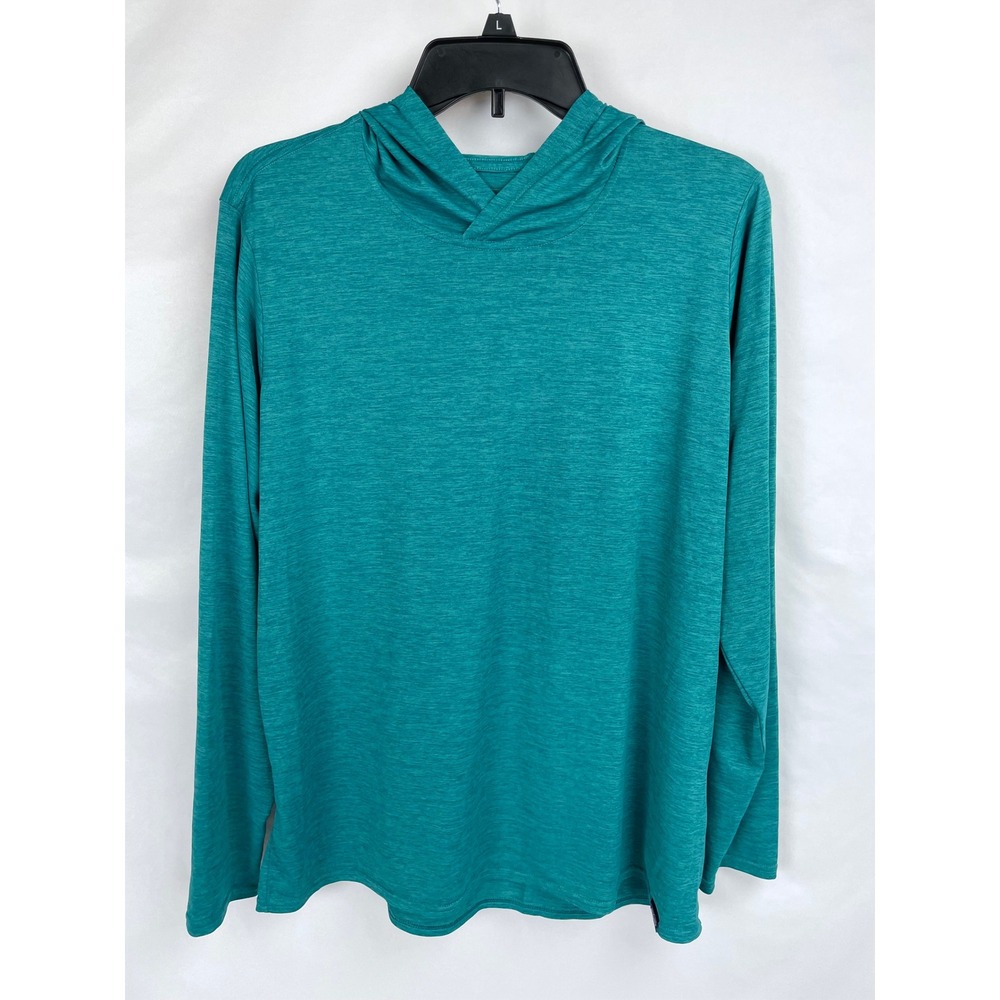 Patagonia Capilene Cool Daily Hoodie Women XL Green Pullover Long Sleeve FLAW